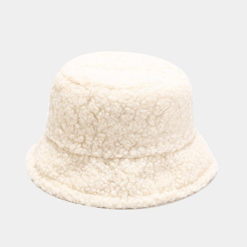 Solid Color Simple Lambswool Winter Buckrt Hats DPBH0320