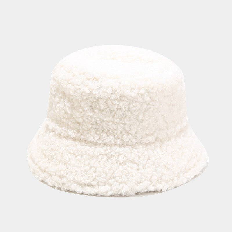 Solid Color Simple Lambswool Winter Buckrt Hats DPBH0320