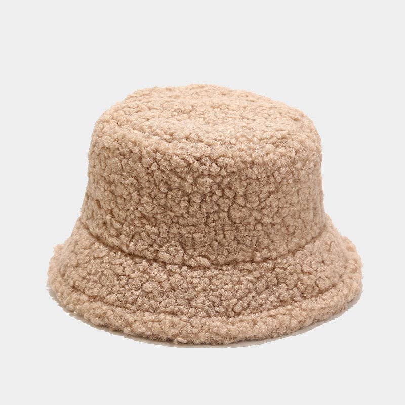 Solid Color Simple Lambswool Winter Buckrt Hats DPBH0320